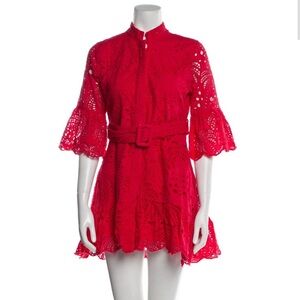 Farm Rio Eyelet Minidress Dress